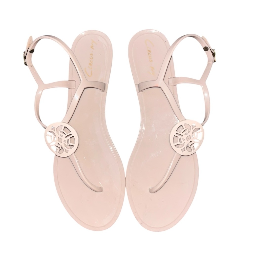 Circus by Sam Edelman Mae T-Strap Jelly Sandals in Cream Size 11